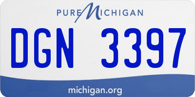 MI license plate DGN3397