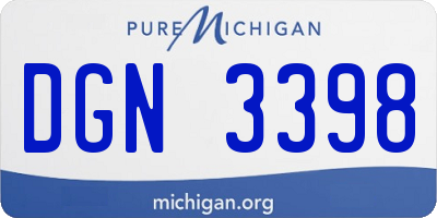MI license plate DGN3398