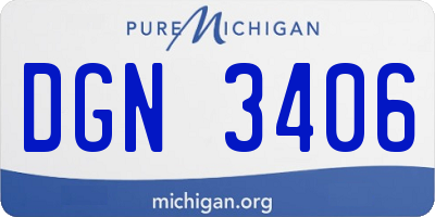 MI license plate DGN3406