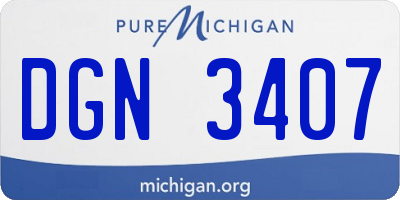 MI license plate DGN3407