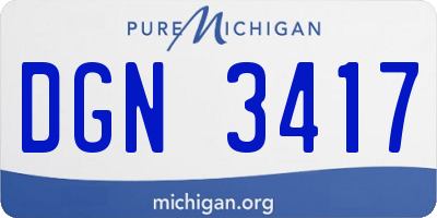 MI license plate DGN3417