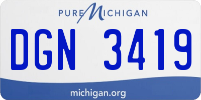 MI license plate DGN3419