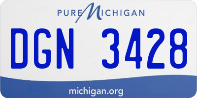 MI license plate DGN3428