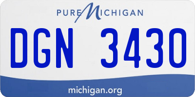 MI license plate DGN3430
