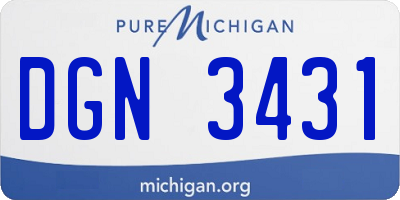 MI license plate DGN3431