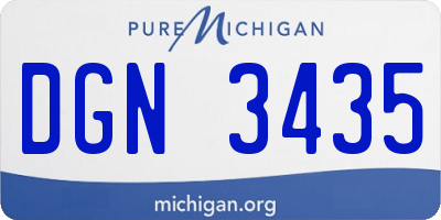 MI license plate DGN3435