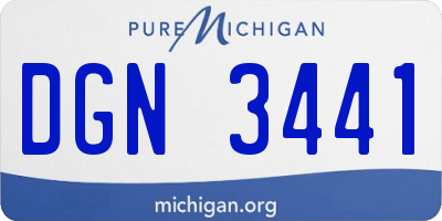 MI license plate DGN3441