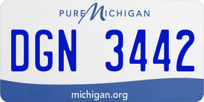 MI license plate DGN3442
