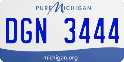 MI license plate DGN3444