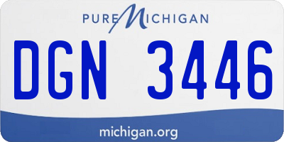 MI license plate DGN3446