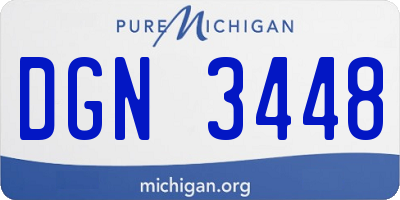 MI license plate DGN3448