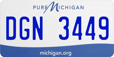 MI license plate DGN3449