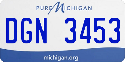 MI license plate DGN3453