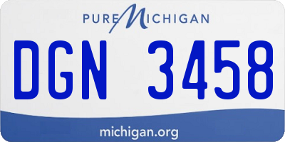 MI license plate DGN3458
