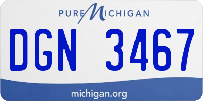 MI license plate DGN3467