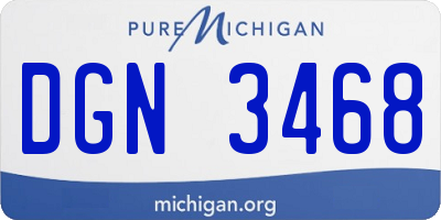 MI license plate DGN3468