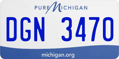 MI license plate DGN3470