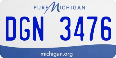 MI license plate DGN3476