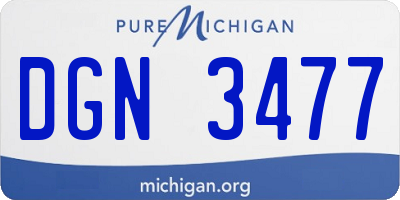 MI license plate DGN3477