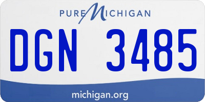 MI license plate DGN3485