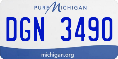 MI license plate DGN3490
