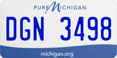 MI license plate DGN3498