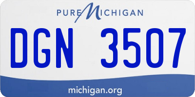 MI license plate DGN3507