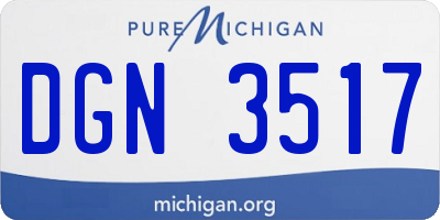 MI license plate DGN3517