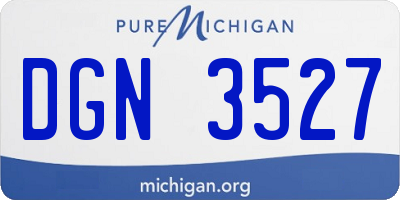MI license plate DGN3527