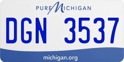 MI license plate DGN3537