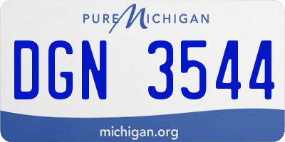MI license plate DGN3544