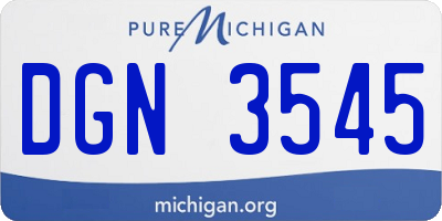 MI license plate DGN3545