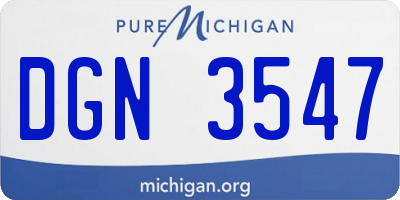 MI license plate DGN3547