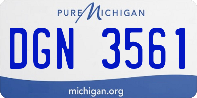 MI license plate DGN3561
