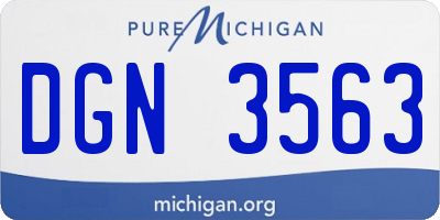 MI license plate DGN3563