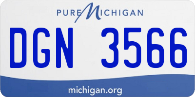 MI license plate DGN3566