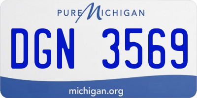 MI license plate DGN3569