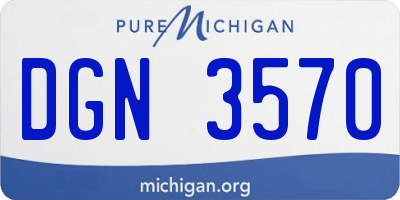 MI license plate DGN3570