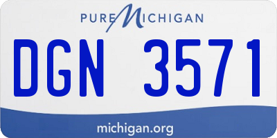 MI license plate DGN3571
