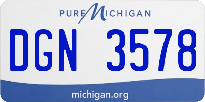 MI license plate DGN3578