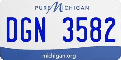 MI license plate DGN3582