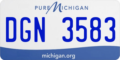 MI license plate DGN3583