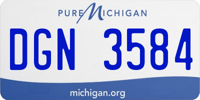 MI license plate DGN3584