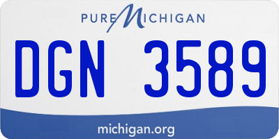 MI license plate DGN3589