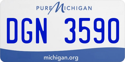 MI license plate DGN3590