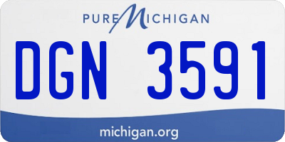 MI license plate DGN3591
