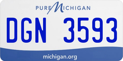 MI license plate DGN3593