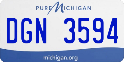 MI license plate DGN3594