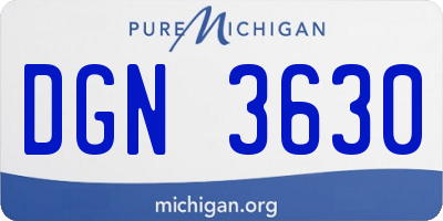 MI license plate DGN3630