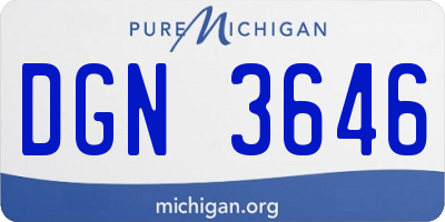 MI license plate DGN3646